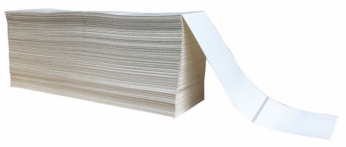 Barcode Printer Label: 4 in Label Wd, 6 1/2 in Label Ht, White, Matte, Permanent