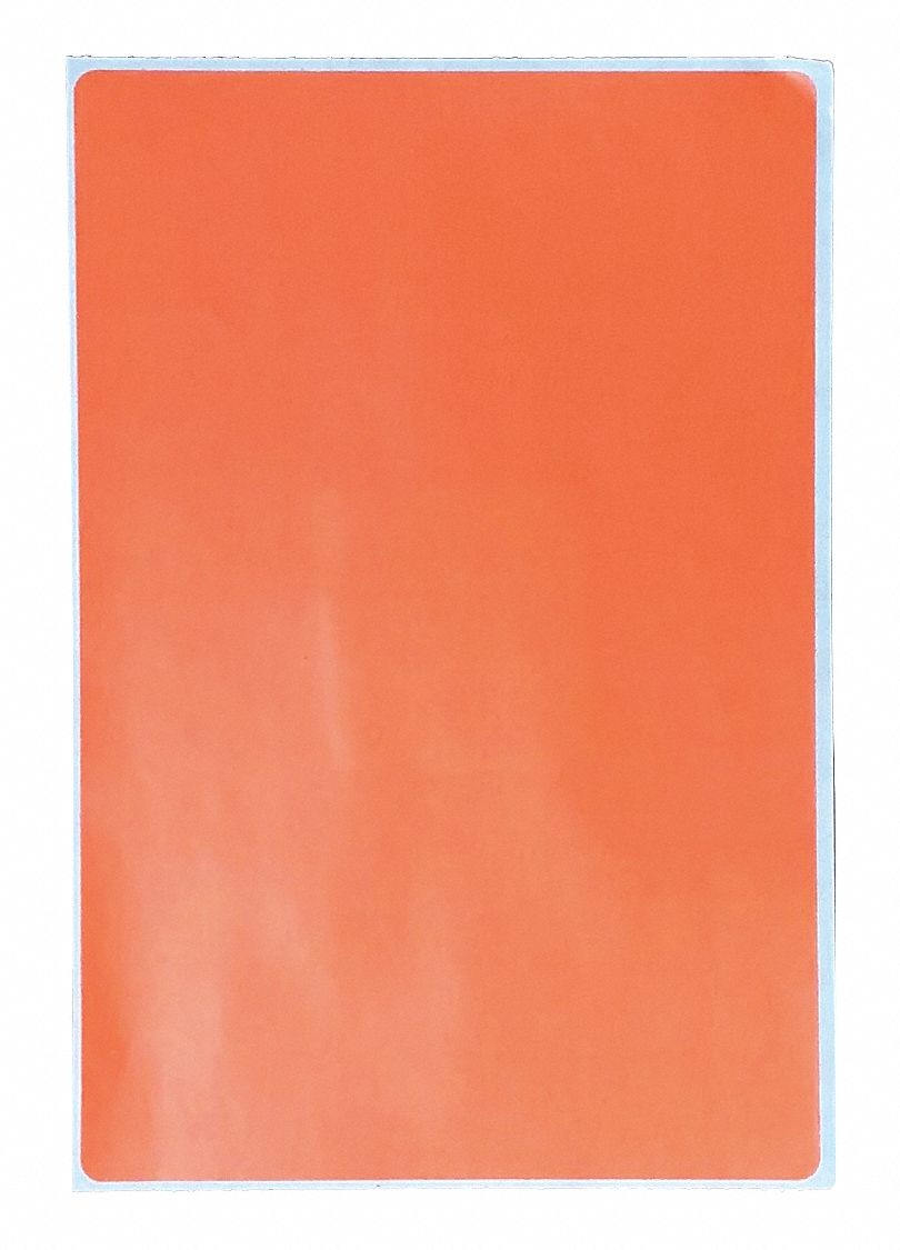 Barcode Printer Label: 3 in Label Wd, 2 in Label Ht, Orange, 3 in Core Dia., Matte