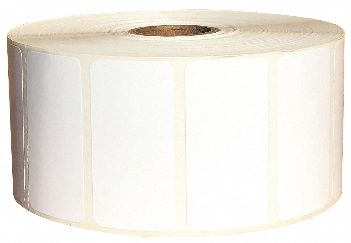 GRAINGER APPROVED Barcode Printer Label 2 in Label Wd, 1 in Label Ht