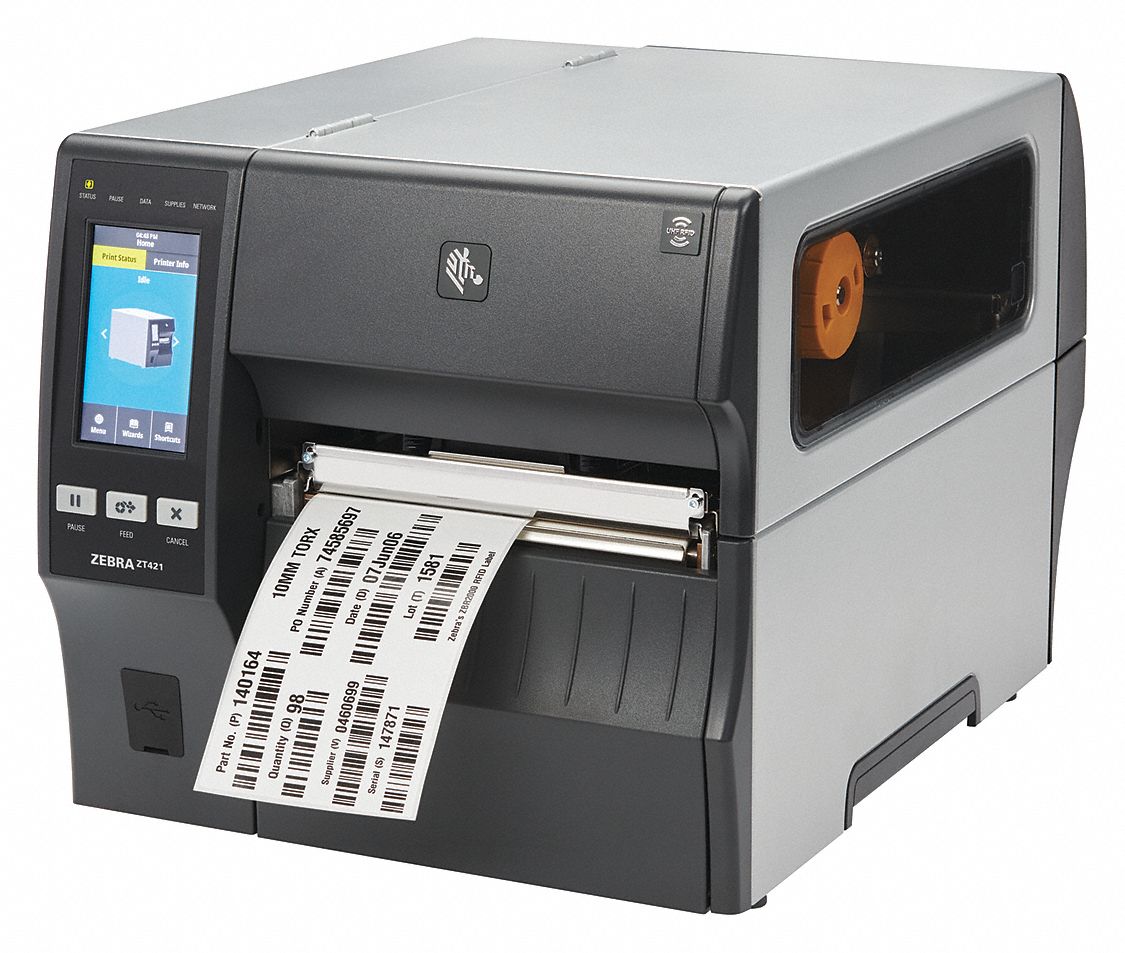 Industrial Printer: 6.6 in Max. Print Wd, Tear Off Dispensing, Wired, Color Touch Screen