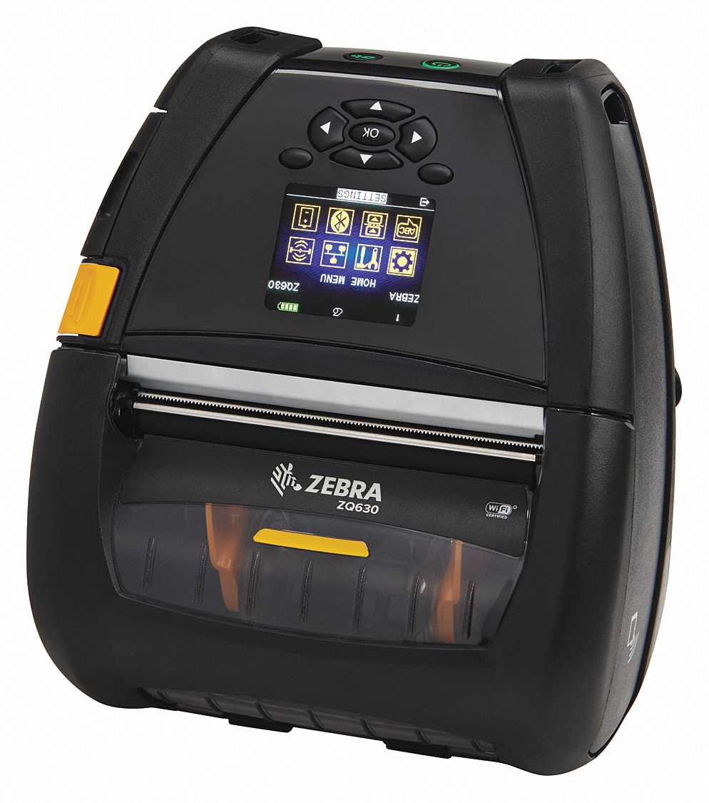 Zebra Mobile Printer 203 Dpi Tear Off Dispensing Wireless Wifi Push Button 60ea50zq63 8604