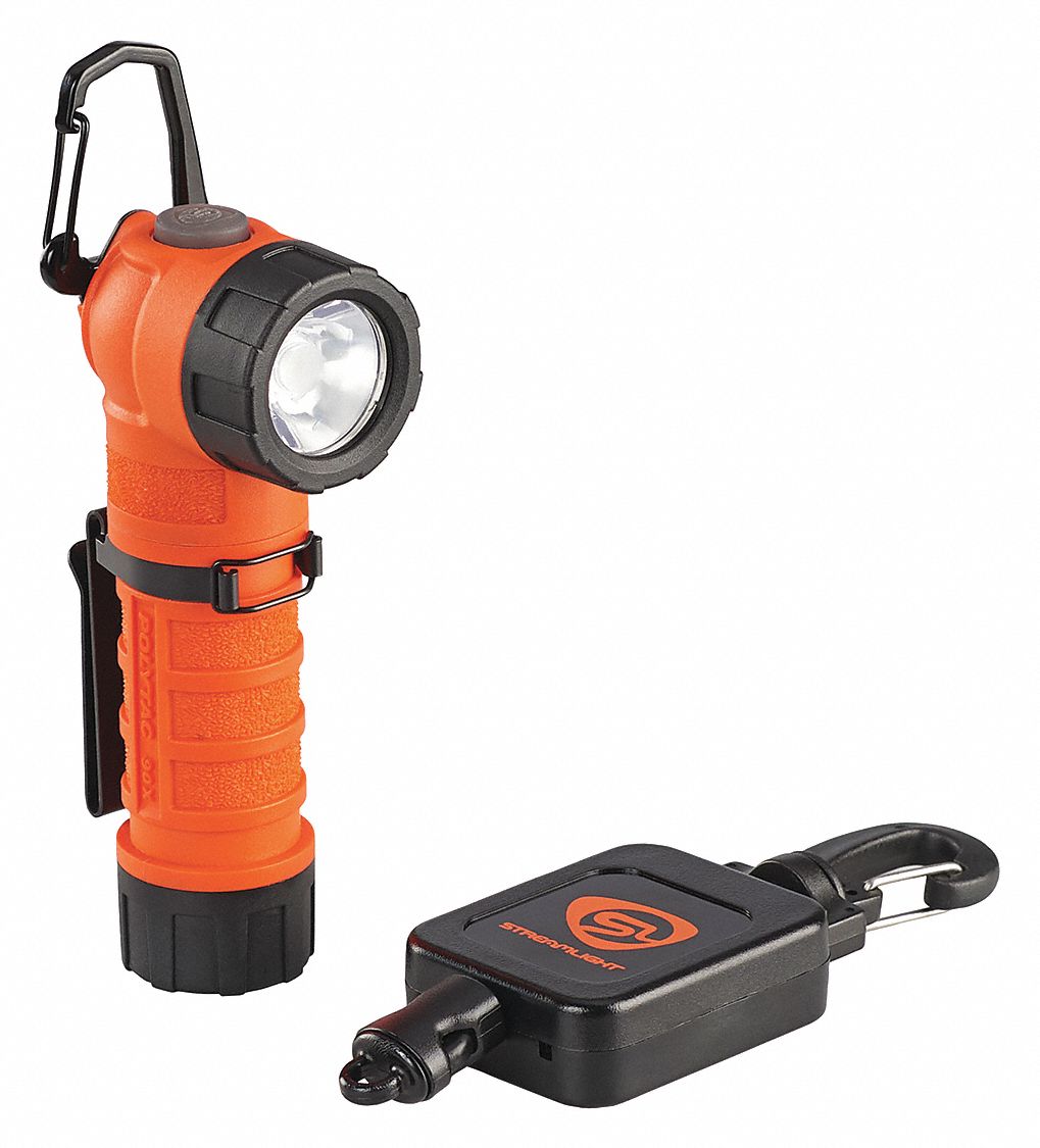 RIGHT ANGLE FLASHLIGHT, RECHARGEABLE, 500 LUMENS, 167 M MAX BEAM DISTANCE, LED