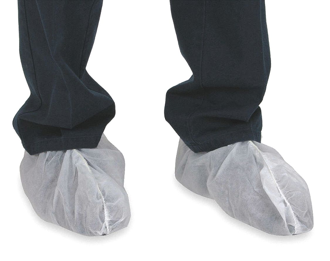 GRAINGER APPROVED Shoe Covers, Universal, White, PK 200 60EE9660EE96