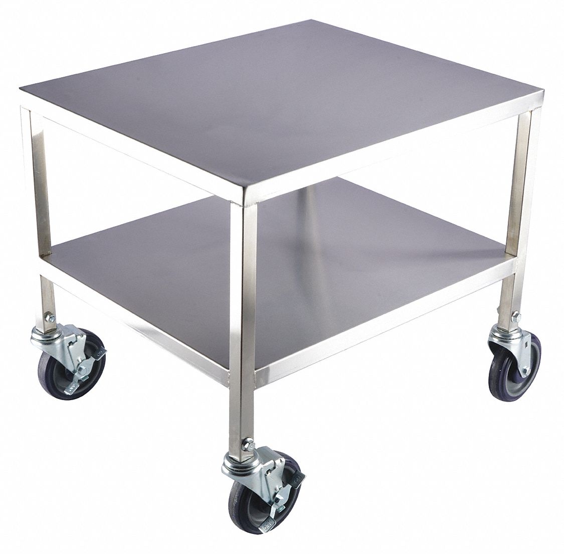 Utility Cart: 500 lb Load Capacity, 24 in x 20 in, 24 in x 20 in x 21 in, No Handle