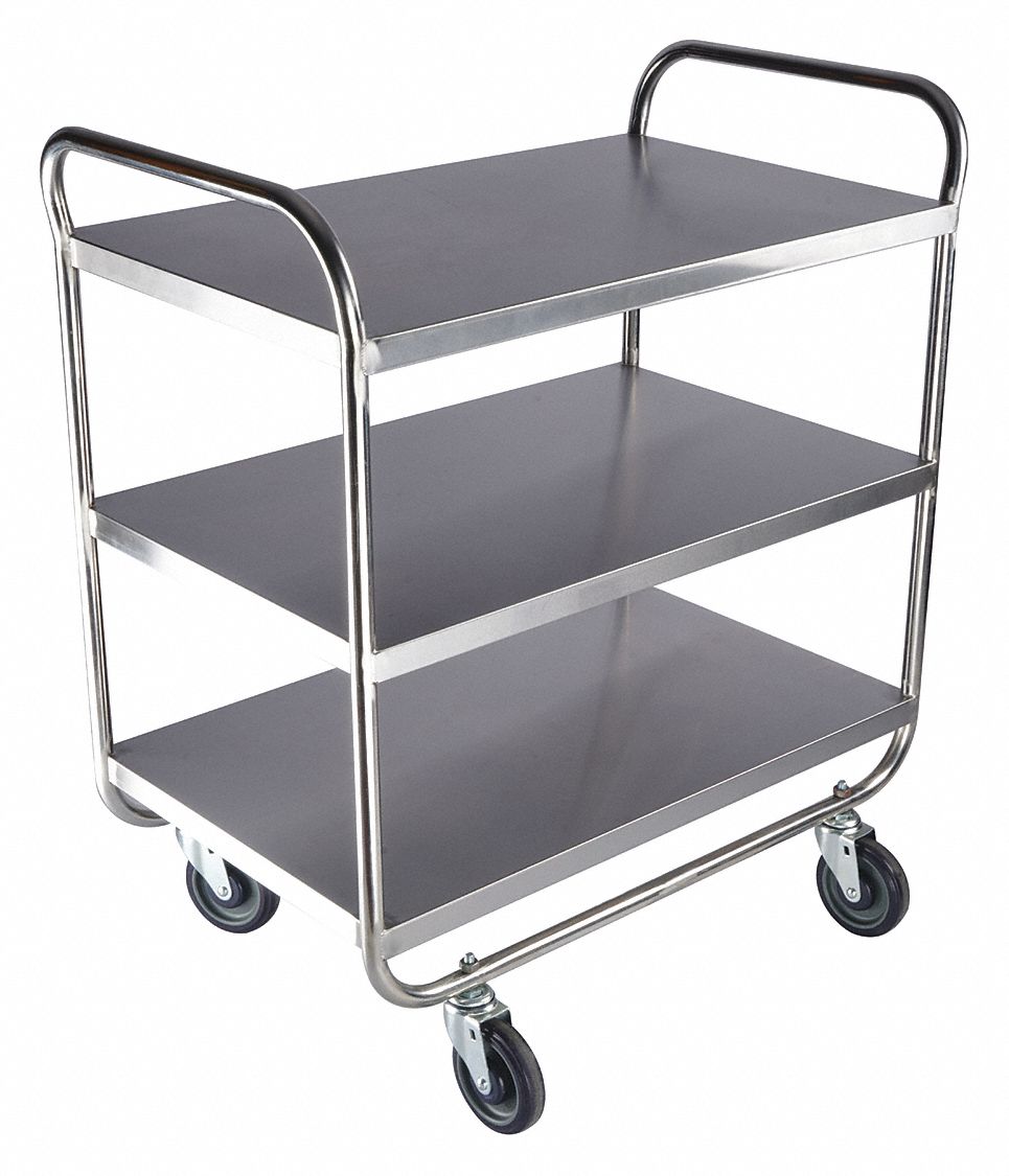Utility Cart: 500 lb Load Capacity, 33 in x 21 in, 36 in x 23 in x 40 1/4 in