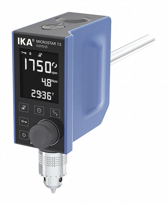 Overhead Mixer: 2, 000 RPM Max Speed, 7.5 N-cm, 4, 000 cps Max Viscosity, 50 L Volume, 2.6 lb Wt