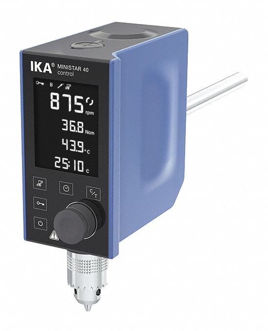 Overhead Mixer: 1, 000 RPM Max Speed, 40 N-cm, 30, 000 cps Max Viscosity, 25 L Volume, 3.8 lb Wt