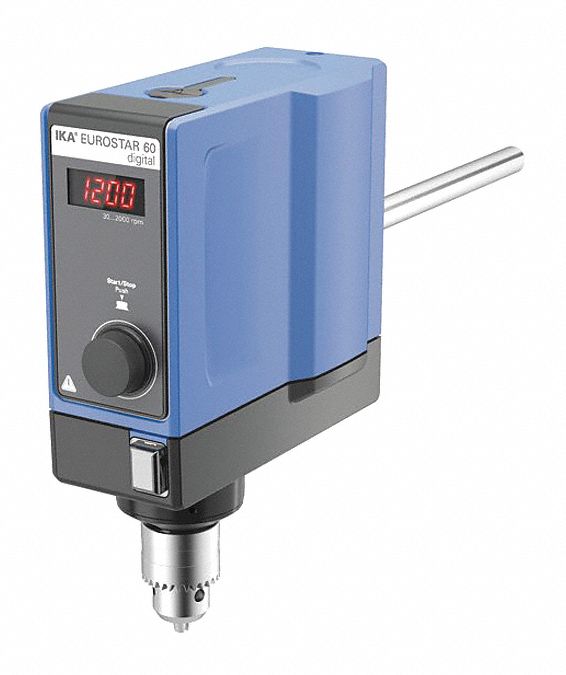 Overhead Mixer: 2, 000 RPM Max Speed, 60 N-cm, 50, 000 cps Max Viscosity, 40 L Volume, 8.6 lb Wt