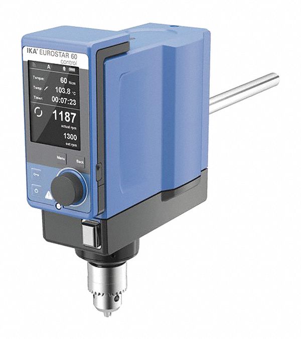 Overhead Mixer: 2, 000 RPM Max Speed, 60 N-cm, 50, 000 cps Max Viscosity, 40 L Volume, 10.4 lb Wt