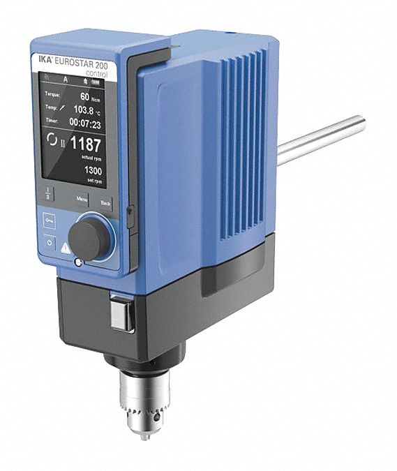 Overhead Mixer: 2, 000 RPM Max Speed, 200 N-cm, 100, 000 cps Max Viscosity, 100 L Volume, Variable