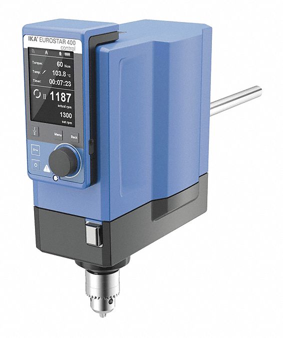 Overhead Mixer: 2, 000 RPM Max Speed, 400 N-cm, 100, 000 cps Max Viscosity, 150 L Volume, Variable