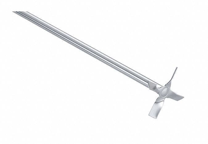 Stirrer: Stirrer, 1/4 in Shaft Dia, 13 3/4 in Shaft Lg, 4 Blades, Propeller, 2 in Blade Dia