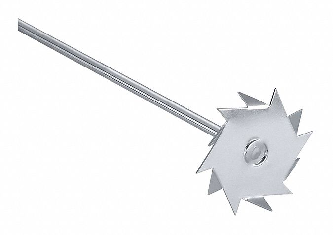 Dissolver Stirrer: Dissolver Stirrer, 1/4 in Shaft Dia, 13 3/4 in Shaft Lg, 3 1/8 in Blade Dia