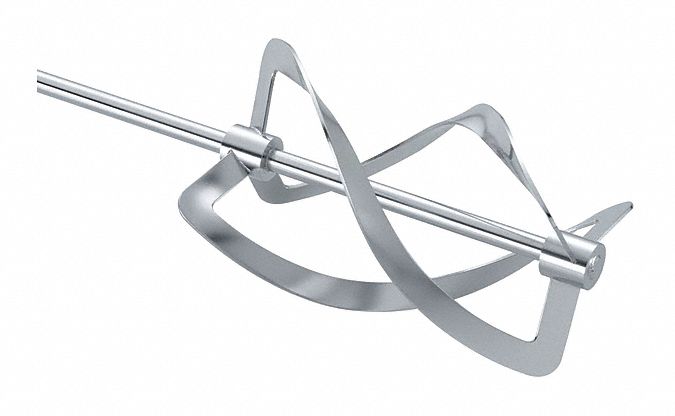 Spiral Stirrer: Spiral Stirrer, 3/8 in Shaft Dia, 21 3/4 in Shaft Lg, 4 in Blade Dia