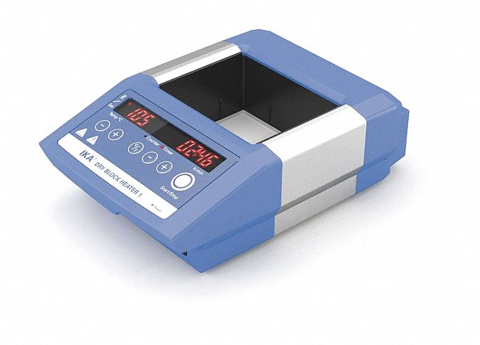 Dry Block Heater: 9 in Overall Dp, 2 7/8 in Overall Ht, 5 7/8 in Overall Wd, 40°C Op Temp - Max