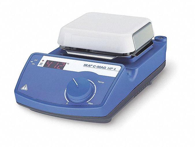 Hot Plate: 1 Positions, 4 in Plate Wd, 4 in Plate Lg, Rectangular, Hot Plate, Ceramic, Digital