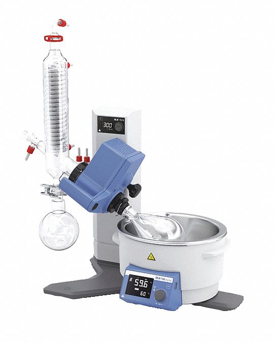 Rotary Evaporator: Manual, 4 L, 5 RPM to 300 RPM, 1, 400 W Heating Capacity, Vertical Condenser