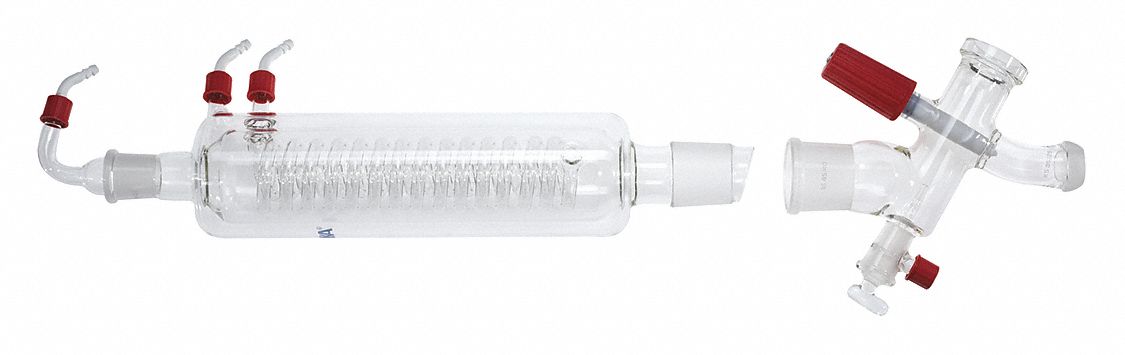 Vertical Condenser: Distributor and Stop Valve for Reflux Distillation