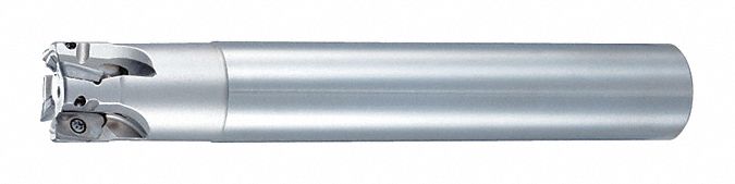 Indexable Face Mill: 1 in Max. Cutting Dia., 90° Side Cutting Edge Angle, 3.8300 in Overall Lg