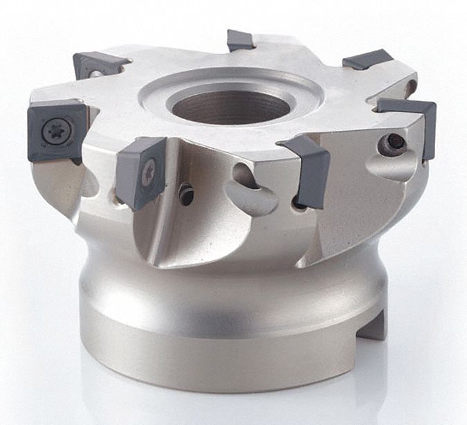 Indexable Square Shoulder End Mill: 50 mm Max. Cutting Dia., 45.00mm Overall Lg, Coolant Through