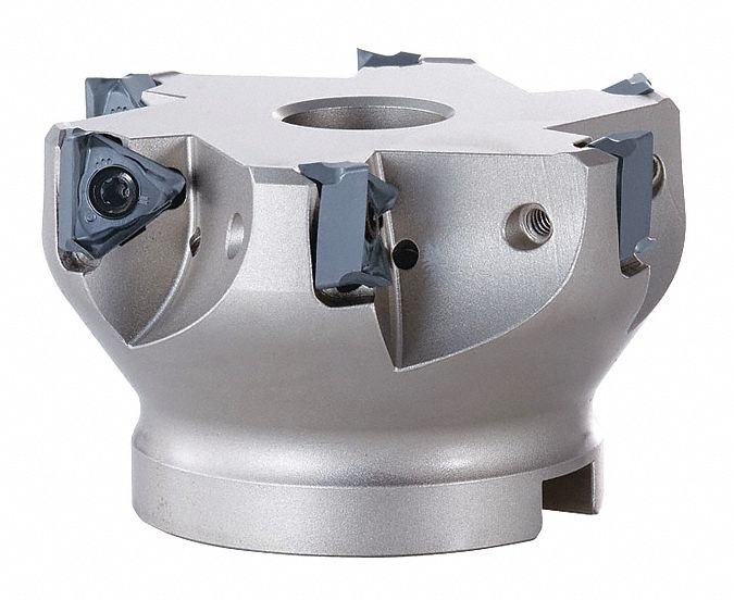 Indexable Face Mill: 100.00mm Max. Cutting Dia., 31.80mm Arbor Dia., 90° Side Cutting Edge Angle