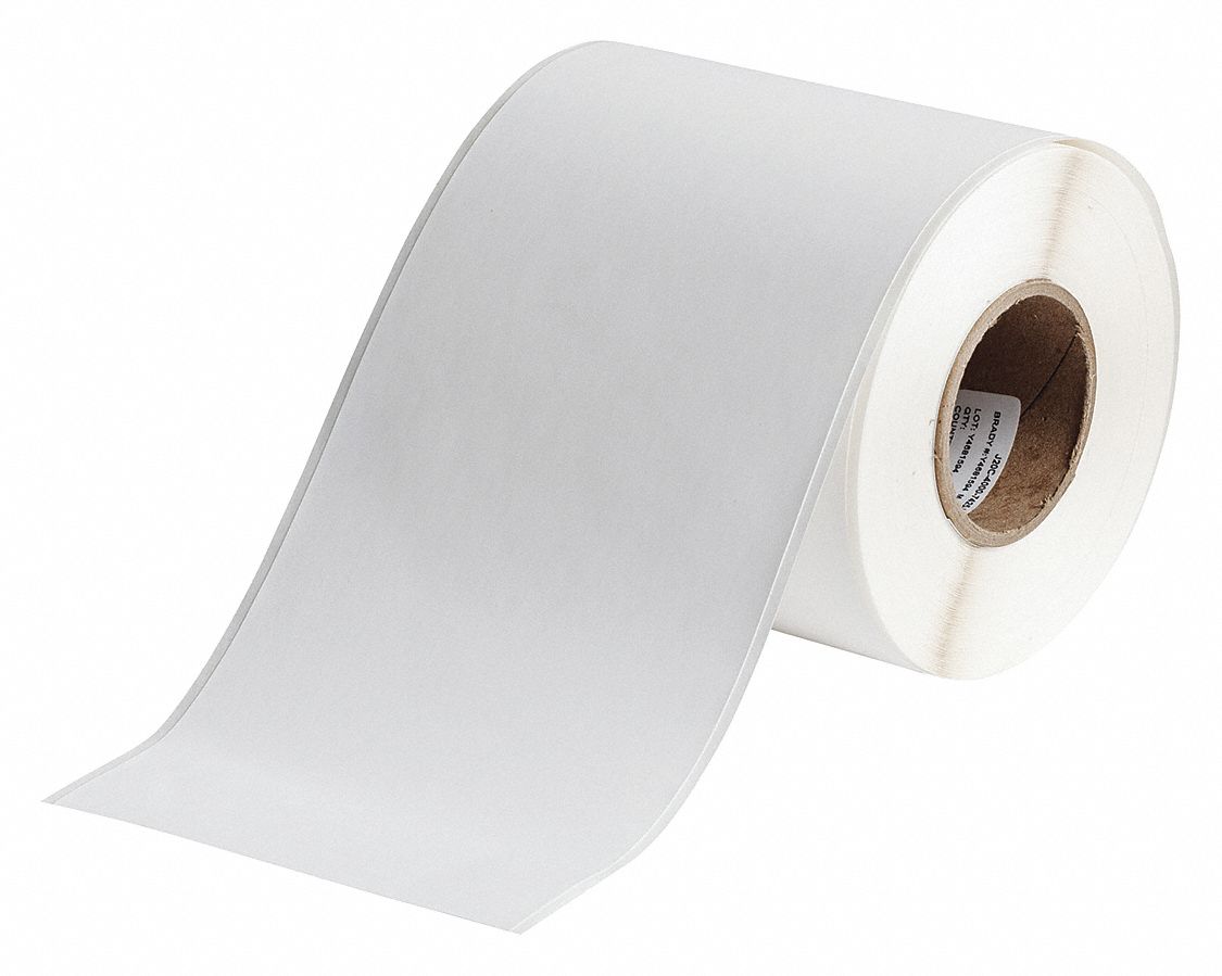 4 in x 100 ft, Polypropylene, Continuous Label Roll - 60EW19|J20C-4000 ...