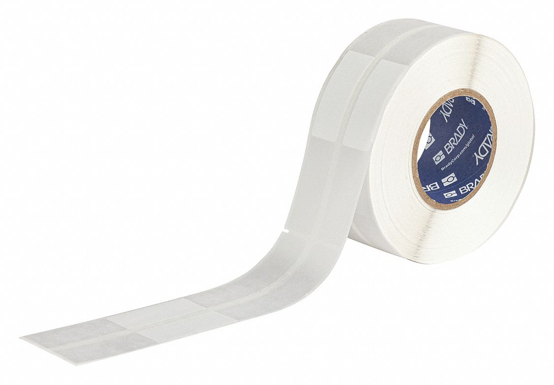 Wraparound Label: 6 1/2 in x 1 in, Vinyl, White (Matte), For 2 AWG Wire Gauge, For 0.83 in Wire Dia