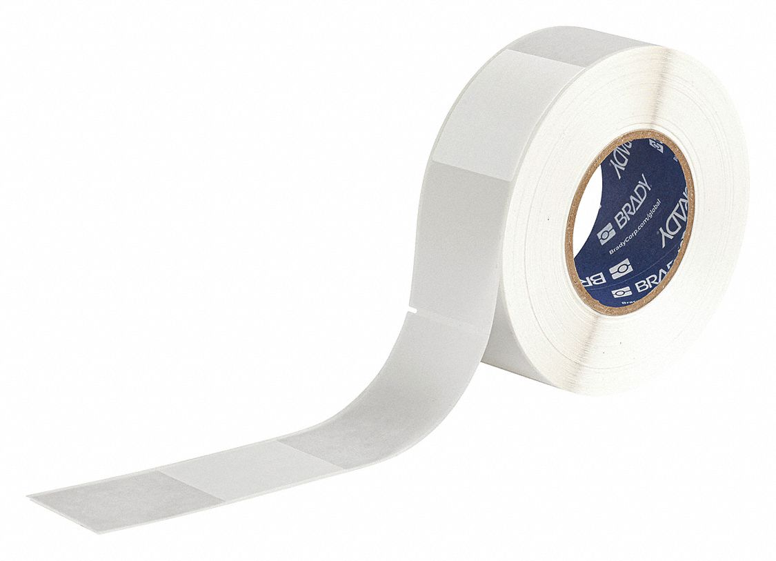 Wraparound Label: 6 1/2 in x 2 in, Vinyl, White (Matte), For 2 AWG Wire Gauge, For 0.83 in Wire Dia
