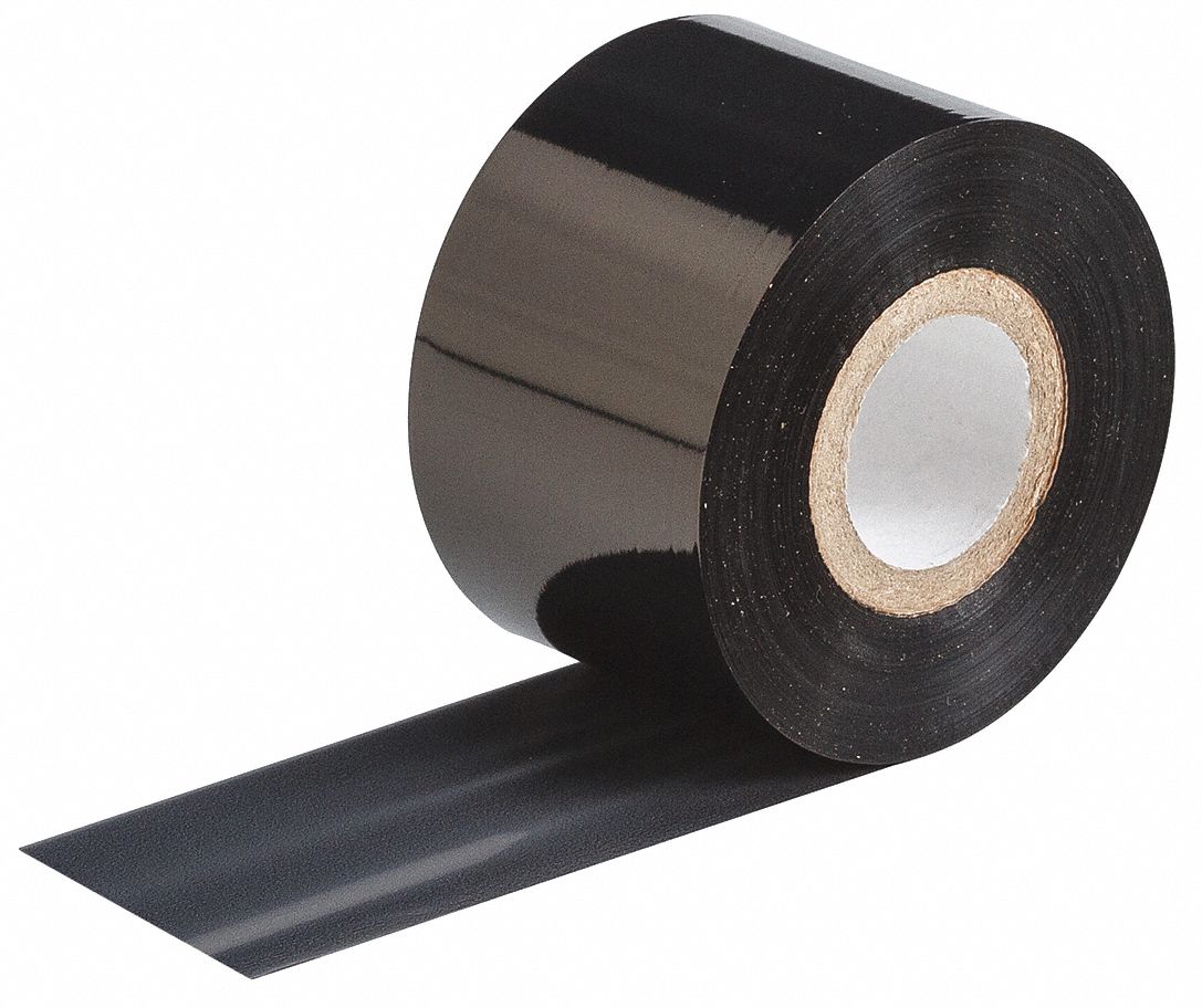 Single-Color Printer Ribbon: 1 37/64 in x 984 ft, Black, Resin, R6000