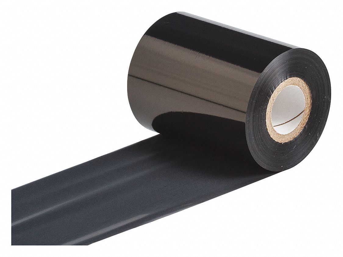 Single-Color Printer Ribbon: 2 3/8 in x 984 ft, Black, Resin, R6000
