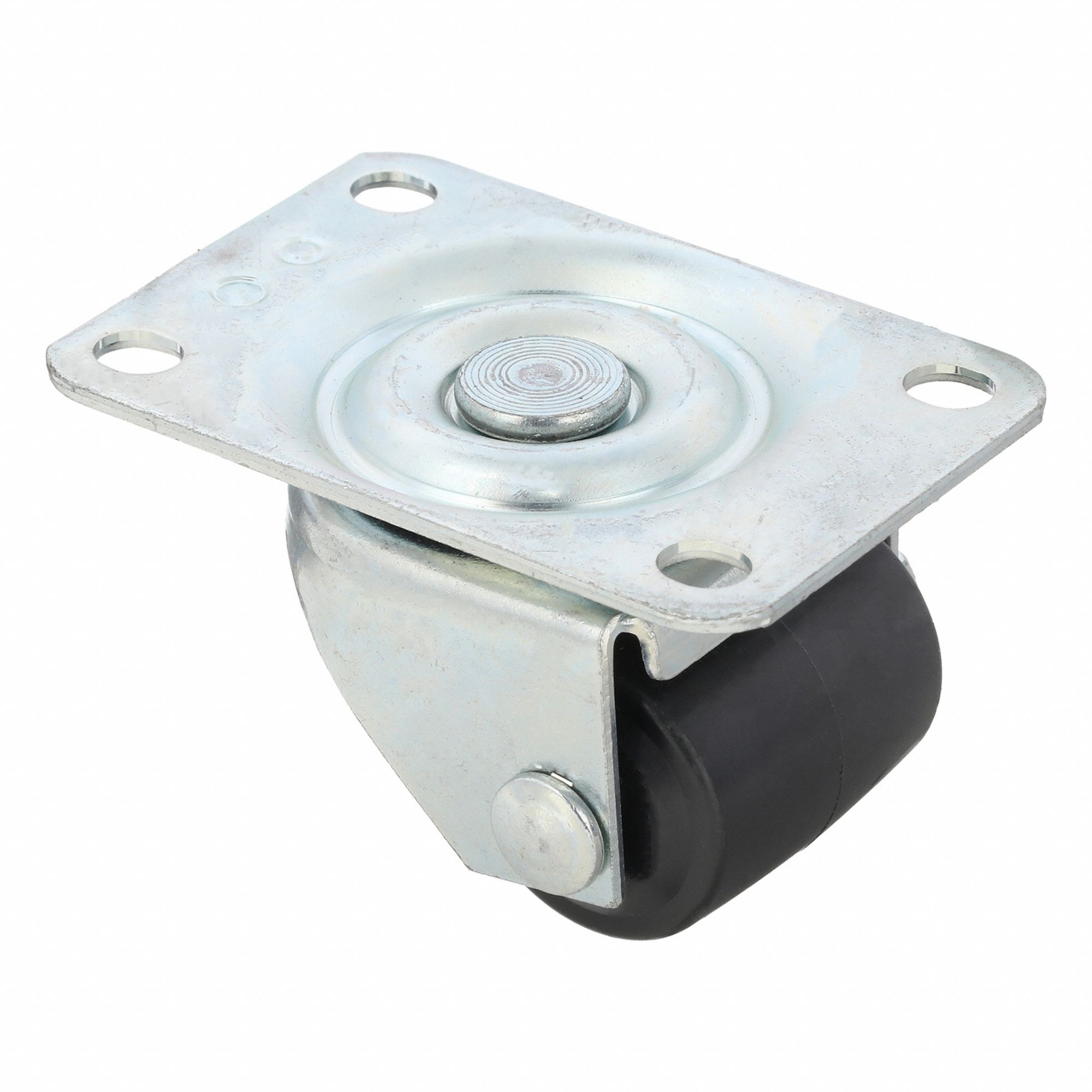 Plate Caster: Swivel, No Brake, Polyolefin, 1 1/2 in Wheel Dia, 1 3/4 in Wheel Wd
