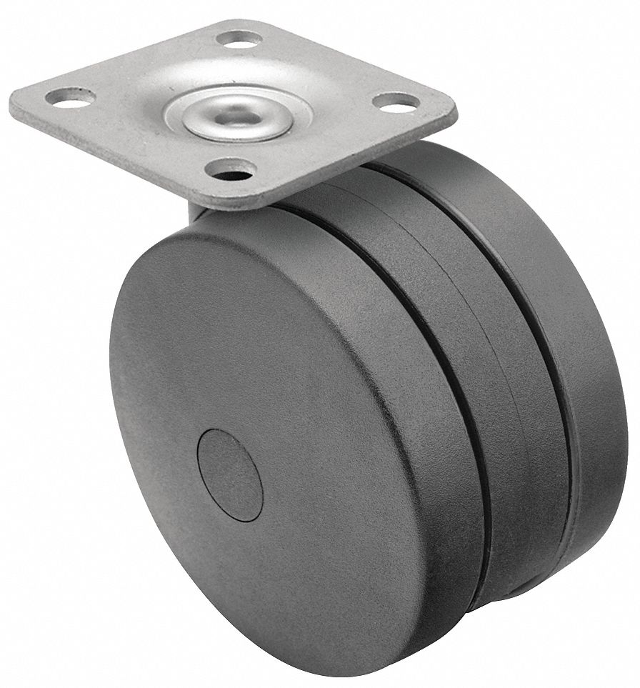 SHEPHERD CASTER, 3 in Wheel Dia., 165 lb, Swivel Plate Caster 60EZ37