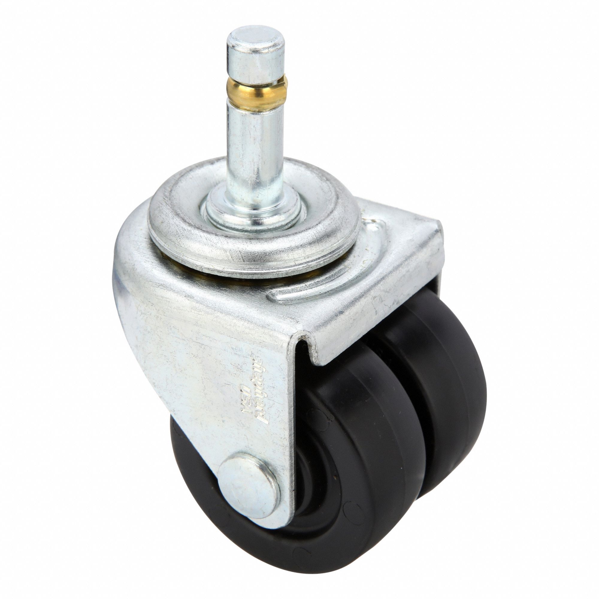Stem Caster: Swivel, No Brake, 2 in Wheel Dia., 13/16 in Wheel Wd, Polypropylene, 00