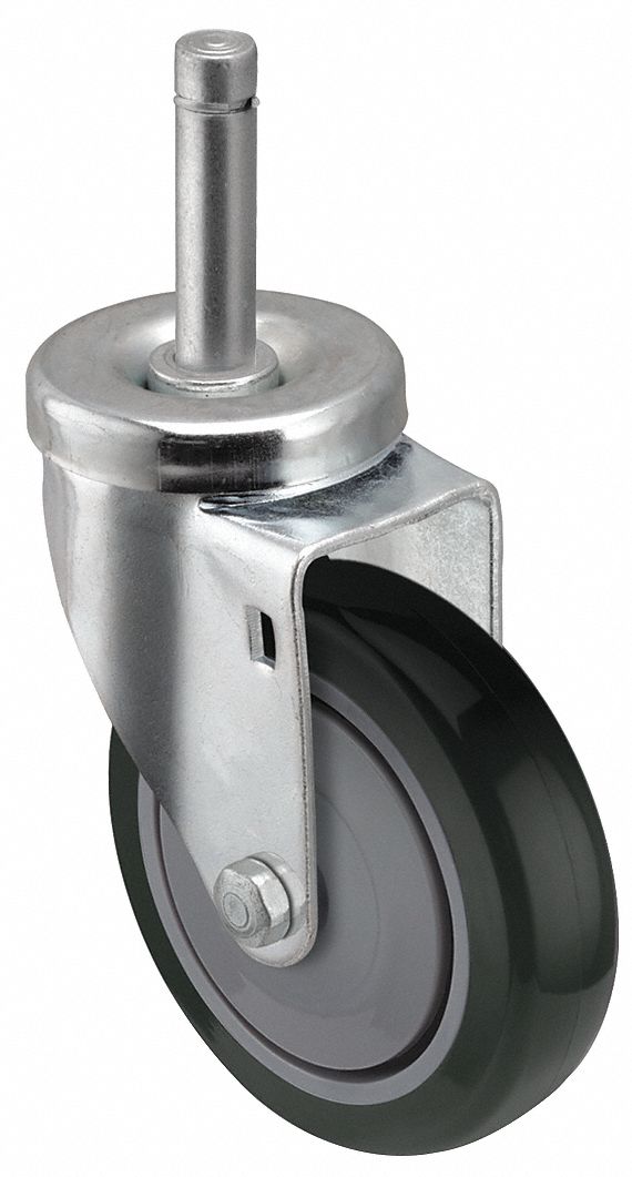 SHEPHERD CASTER Stem Caster, 4 in Wheel Dia., 300 lb Load Rating