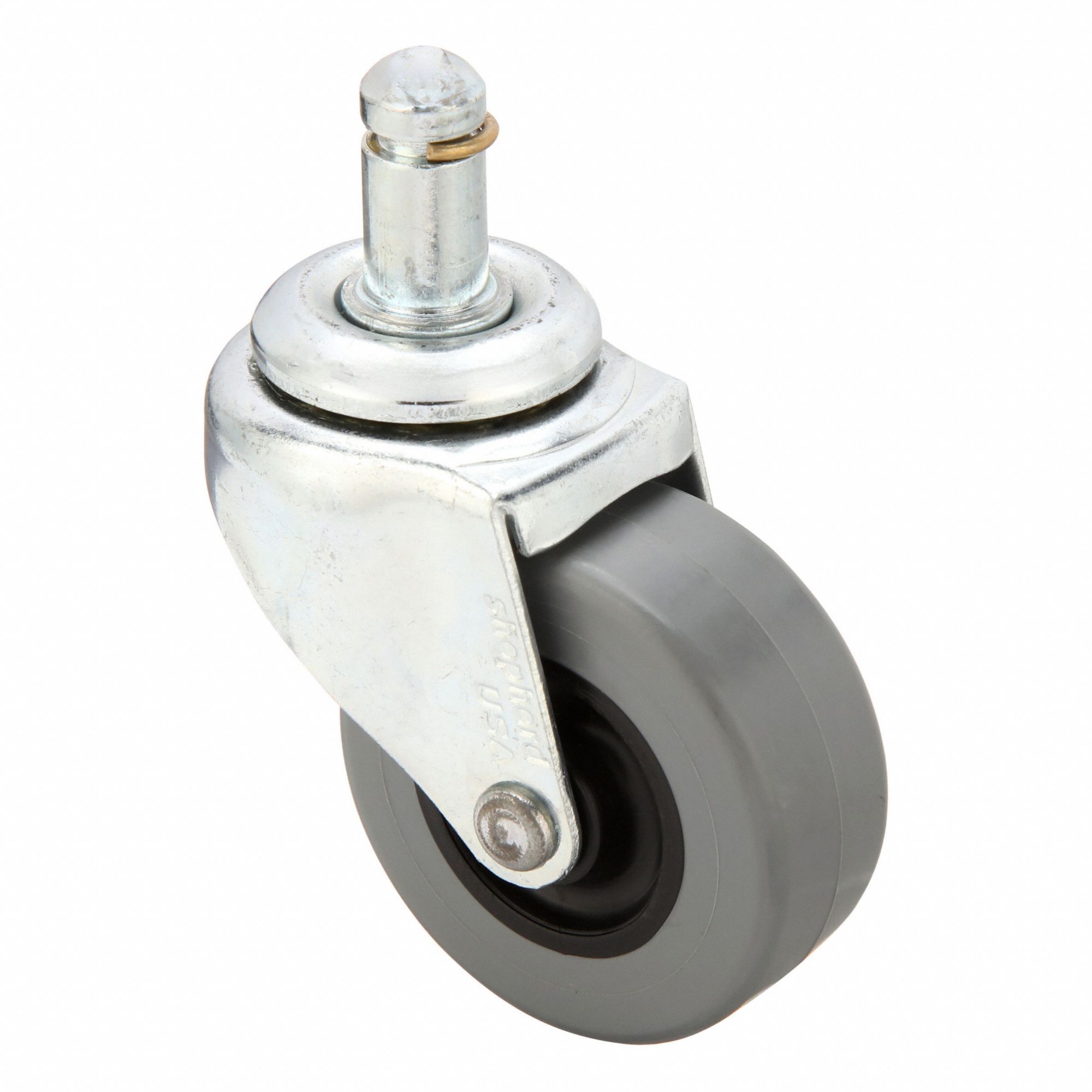 Stem Caster: Swivel, No Brake, 2 in Wheel Dia., 13/16 in Wheel Wd, Polyurethane, Std