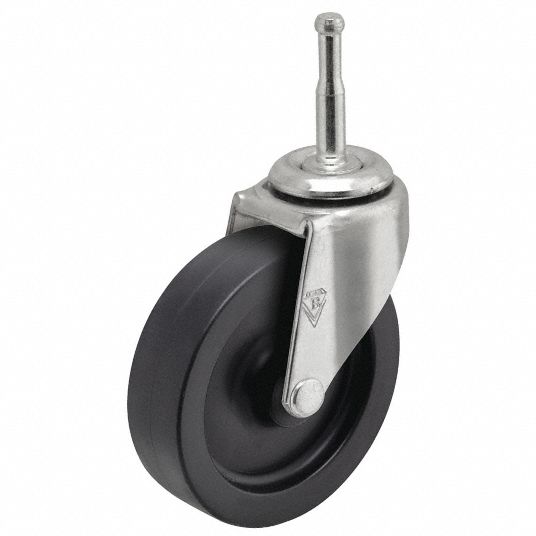 SHEPHERD CASTER SingleWheel GripNeck Stem Caster, 3 in Wheel Dia