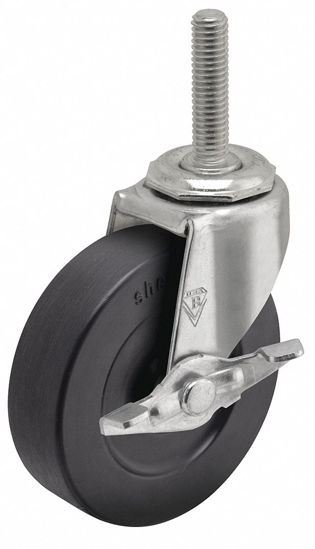 SHEPHERD CASTER, 2 in Wheel Dia., 80 lb, NSF-Listed Sanitary Threaded ...