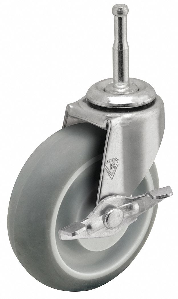 SHEPHERD CASTER, Swivel Caster With Brake, 13/16 In Wheel Wd, Single ...