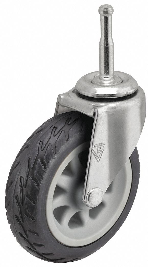 SHEPHERD CASTER, Swivel Caster, 13/16 in Wheel Wd, SingleWheel Grip