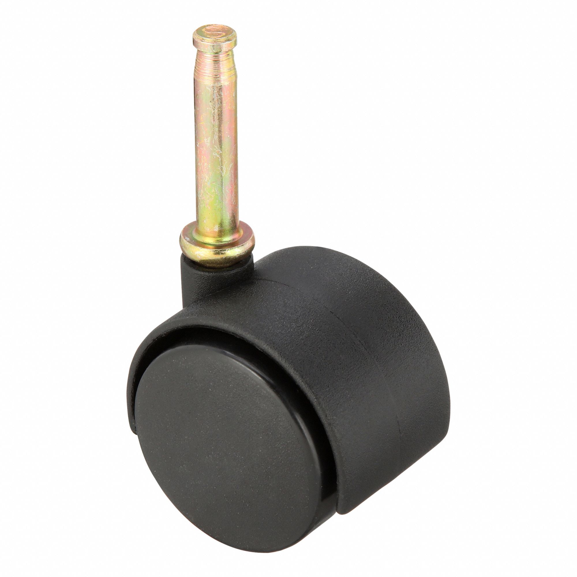 Stem Caster: Swivel Caster, Plain, Non-Marking, No Brake Included