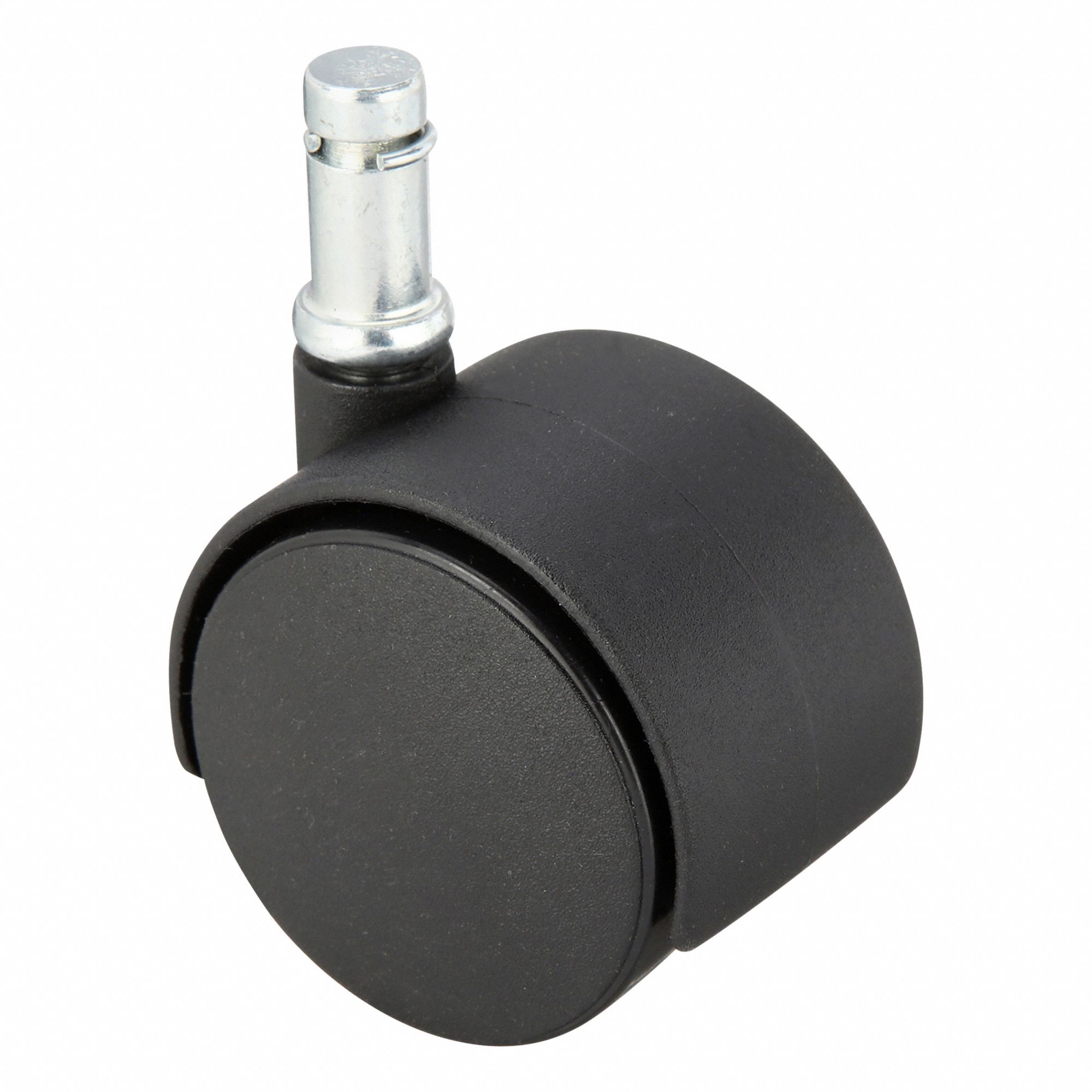 Stem Caster: Swivel, No Brake, 2 in Wheel Dia., 3/16 in Wheel Wd, Nylon, Nylon, Stem