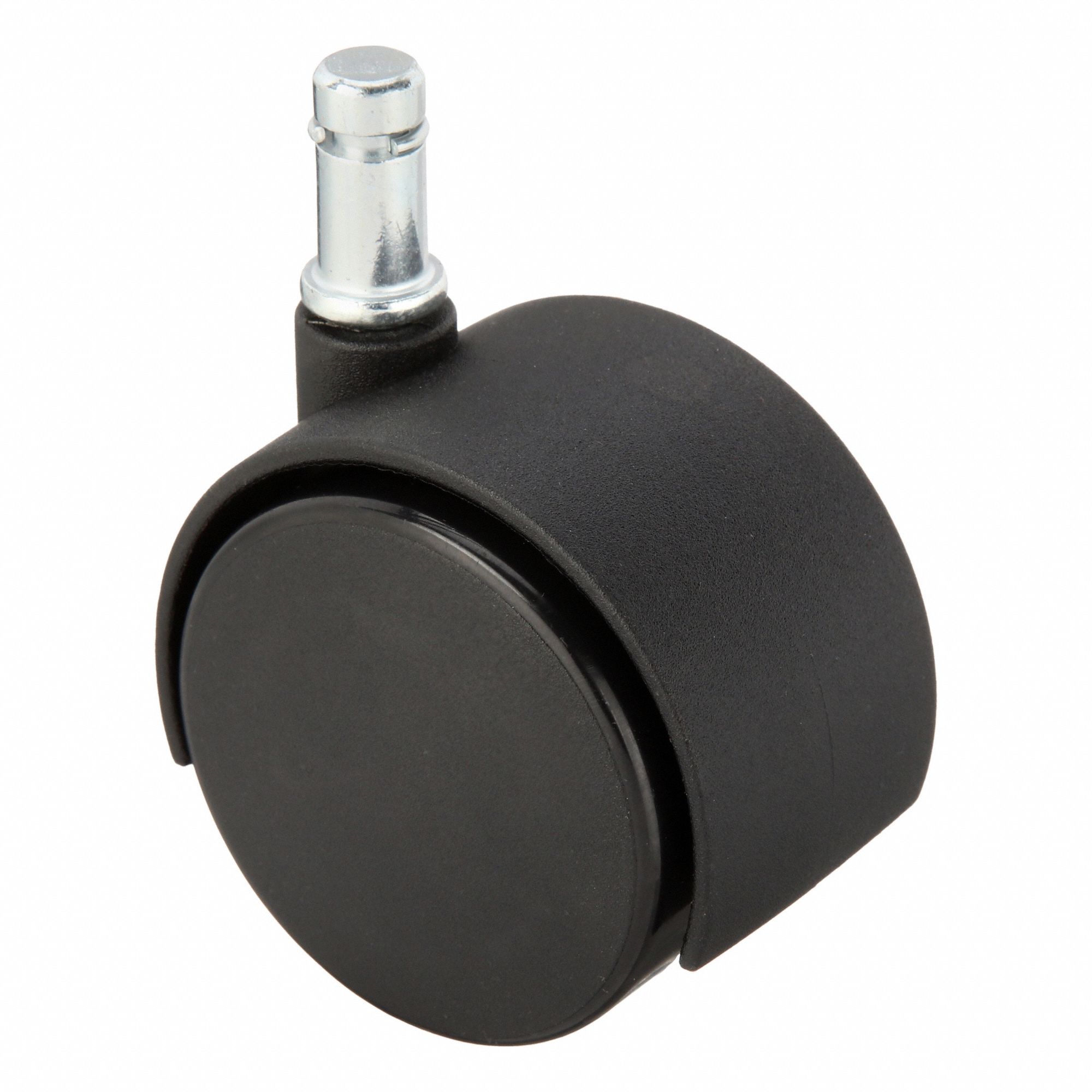 Stem Caster: Swivel, No Brake, 2 3/8 in Wheel Dia., 3/16 in Wheel Wd, Nylon, Nylon