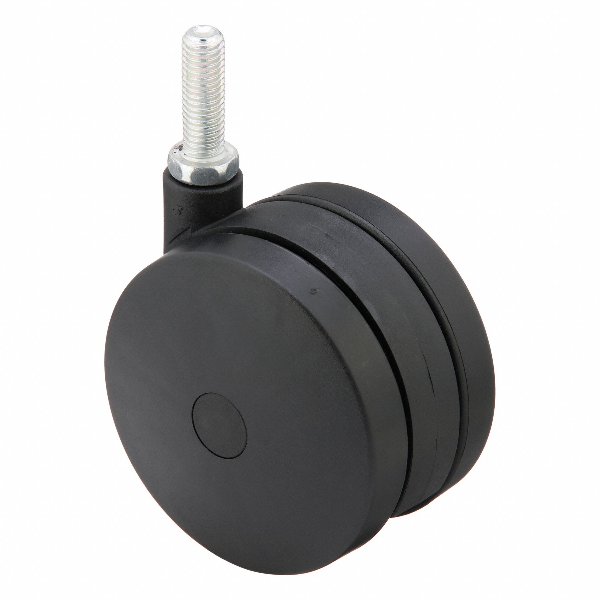 Stem Caster: Inch, Swivel, 3 7/8 in Wheel Dia., 1/2 in Wheel Wd, Nylon, Light Duty