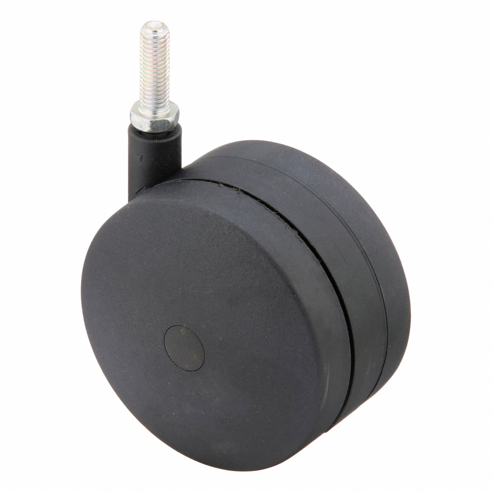 Stem Caster: Inch, Swivel, 4 7/8 in Wheel Dia., 1/2 in Wheel Wd, Nylon, Light Duty