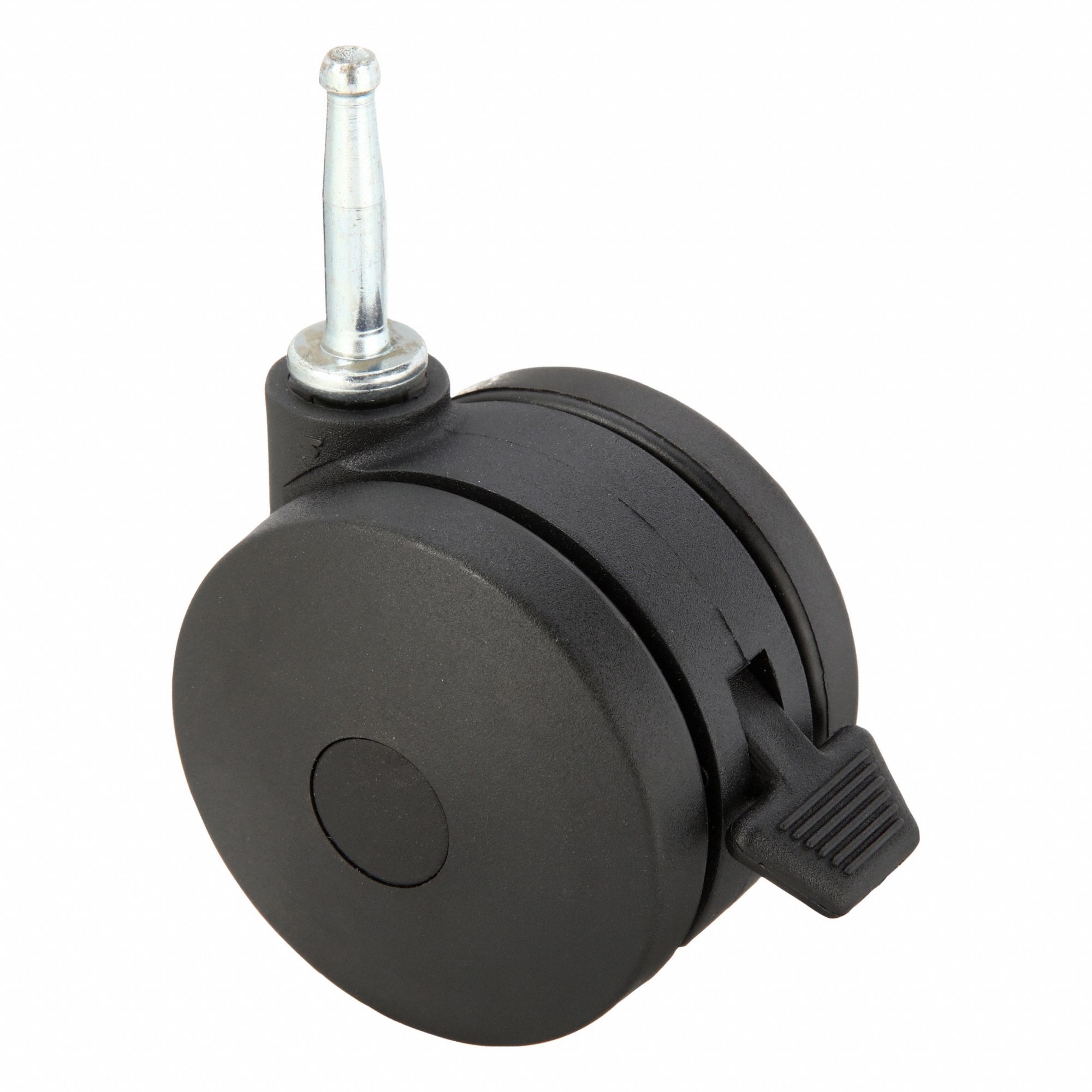Stem Caster: Swivel Caster with Brake, Plain