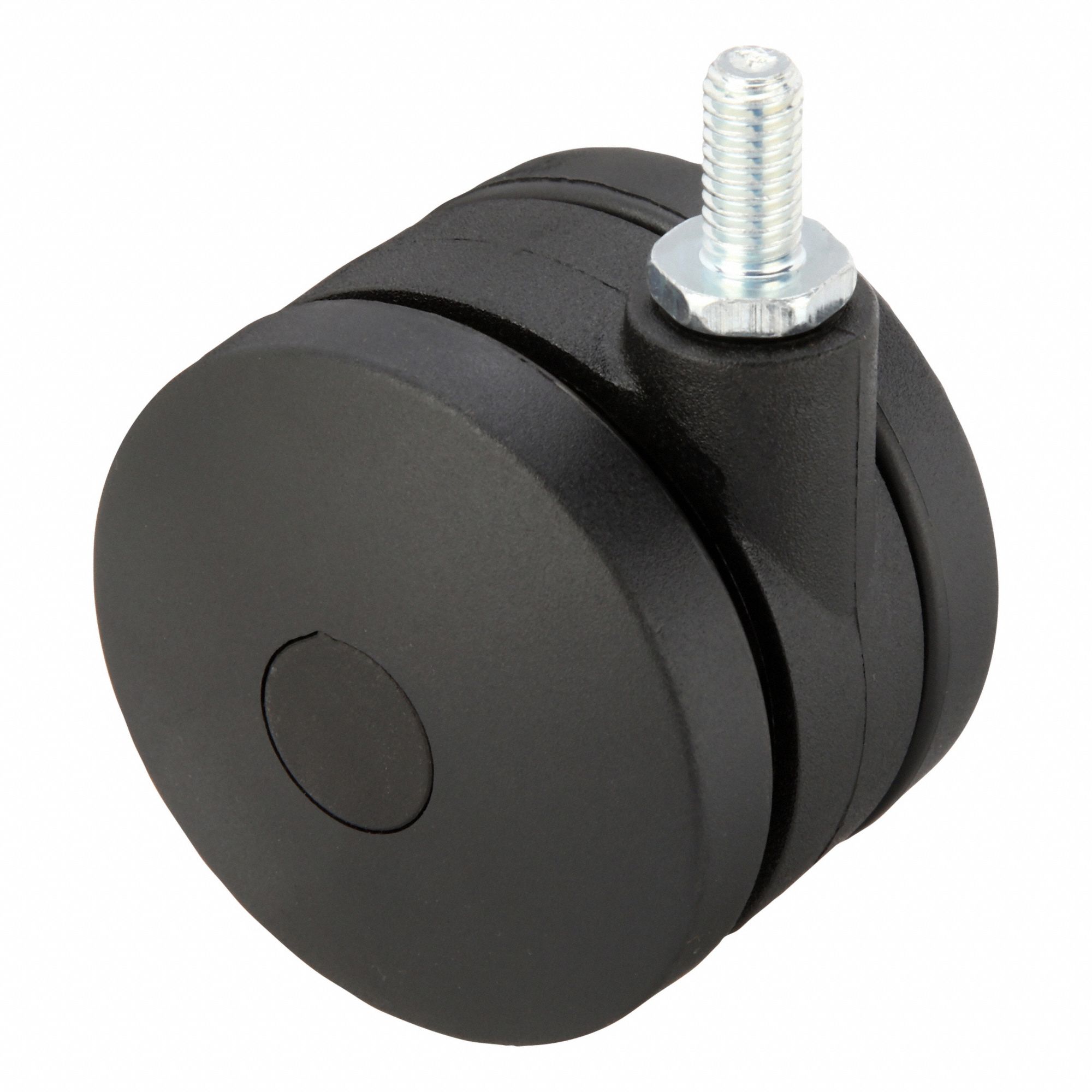 Stem Caster: Inch, Swivel, 3 in Wheel Dia., 7/16 in Wheel Wd, 3 1/4 in Mounting Ht