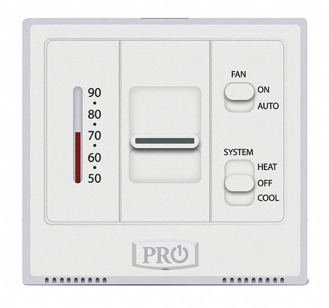 Low Volt NP Analog Tstat Heat/Cool Sq