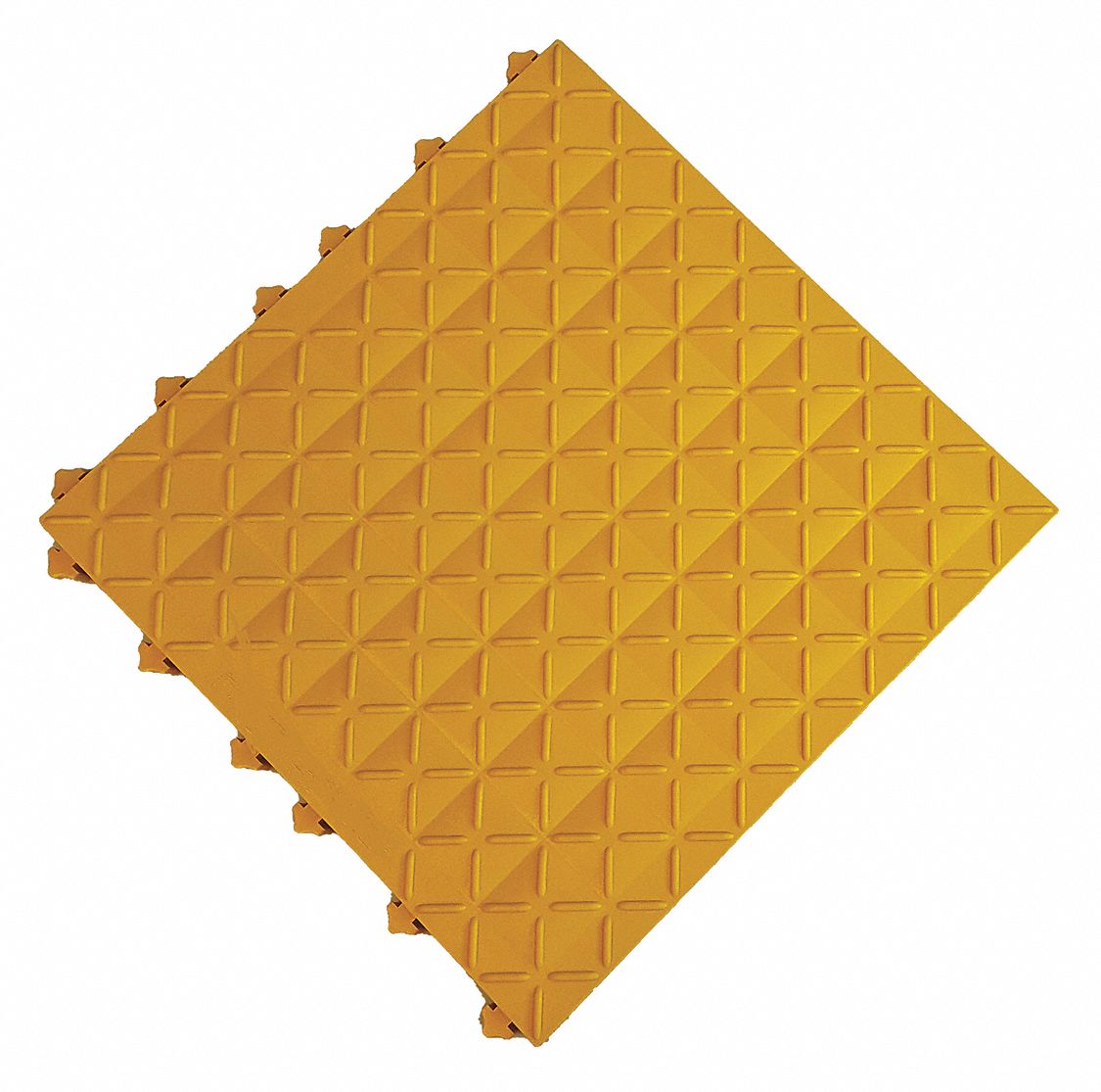 Interlocking Antifatigue Mat Tile: Interlocking Antifatigue Mat Tile, 18 in x 18 in, Yellow, 10 PK