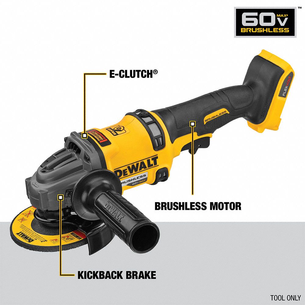 DEWALT Angle Grinder 4 1/2 in_6 in Wheel Dia, Trigger, without LockOn
