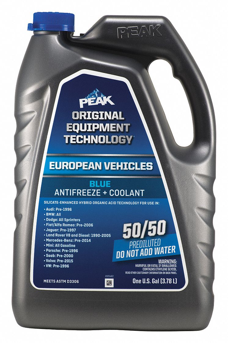PEAK Antifreeze Coolant, 1 gal, Plastic Bottle, Dilution Ratio 50/50